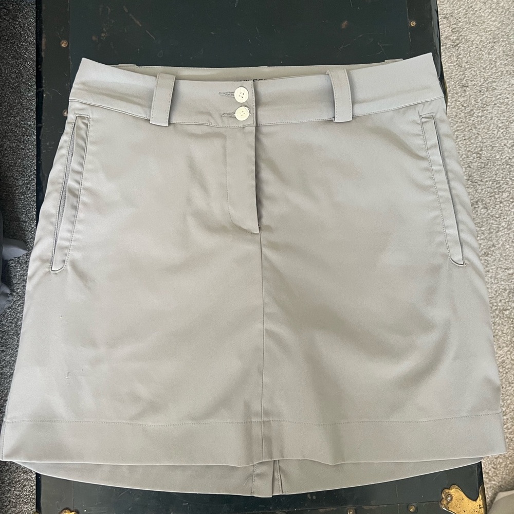 Nike Light Gray Skort with Button Accents